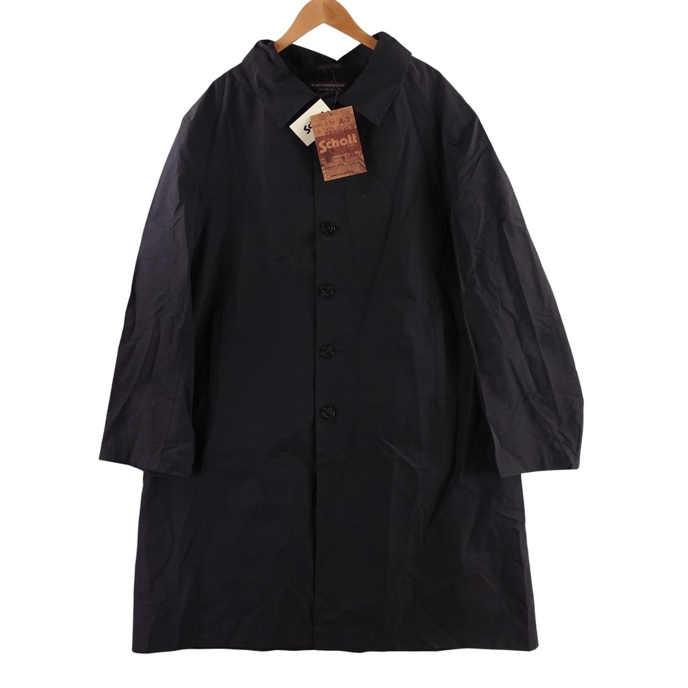 Schott NYC Jackets Intermediate Trench Coat Black 90740 BLK XL Mens